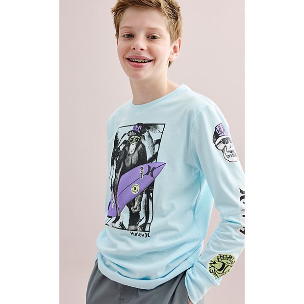 Boys 8-20 Hurley Surfer Monkey Long Sleeve T-shirt