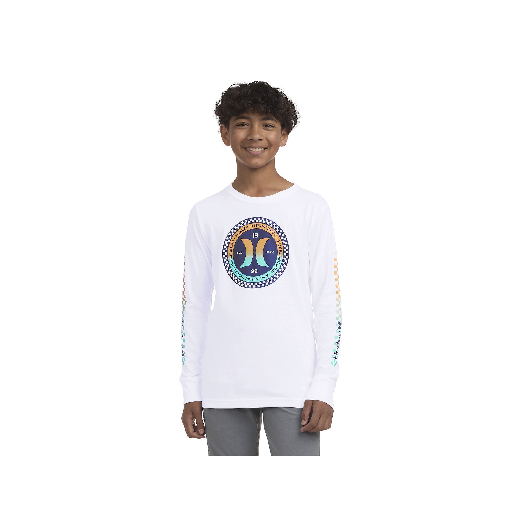 Boys 8-20 Hurley Race Tracks Icon Long Sleeve T-shirt, Boys, Size: Small, 