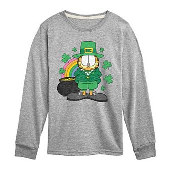 Boys 8-20 Garfield Pot Of Gold Long Sleeve Graphic Tee