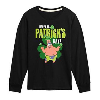 Boys 8-20 SpongeBob Happy St. Patrick's Day Long Sleeve Graphic Tee