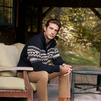 Men's IZOD Holiday Fair Isle Quarter-Zip Top