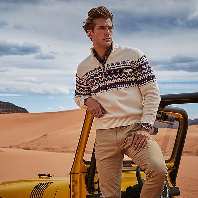 Men's IZOD Holiday Fair Isle Quarter-Zip Top