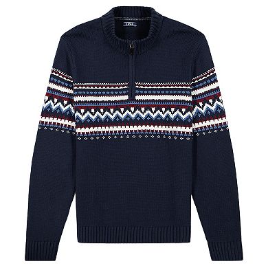 Men's IZOD Holiday Fair Isle Quarter-Zip Top