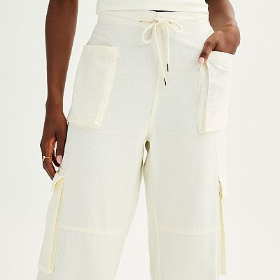 Juniors' SO® Linen Cargo Pants