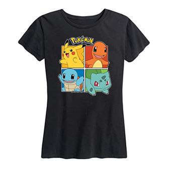 Women's Pokemon Partner Squares Graphic Tee