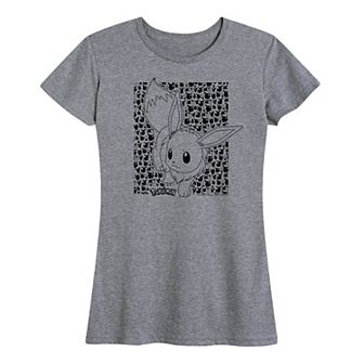 Women's Pokemon Eevee Pattern Graphic Tee