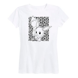 Women's Pokemon Eevee Pattern Graphic Tee