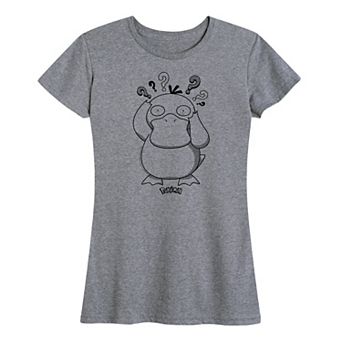Women's Pokemon Psyduck Pattern Graphic Tee