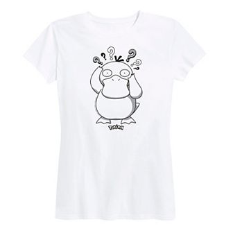 Women's Pokemon Psyduck Pattern Graphic Tee