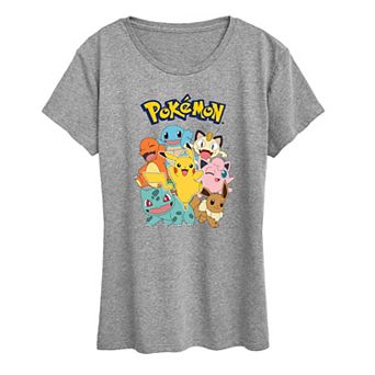 Women's Pokemon Character Group Graphic Tee