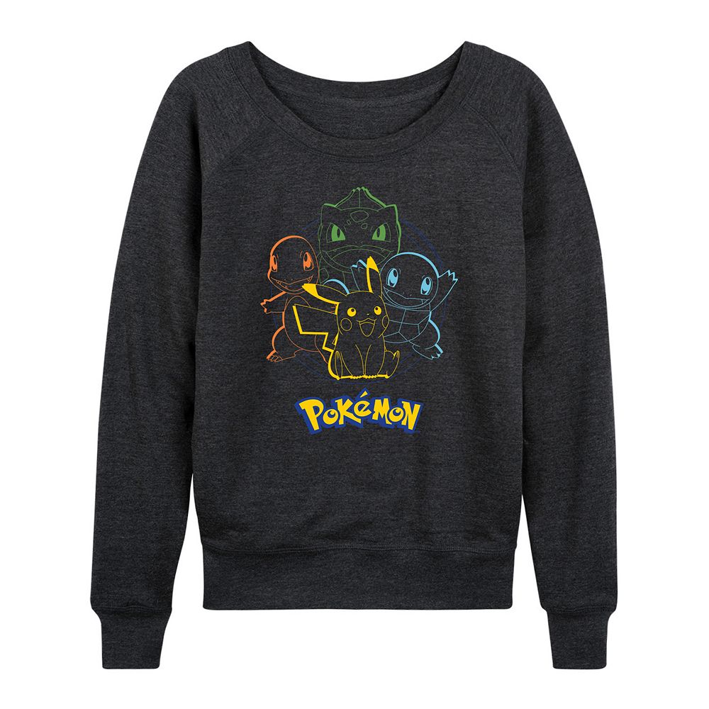 Women's Pokemon Round Group French Terry Long Sleeve Tee