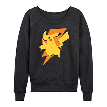 Women's Pokemon Pikachu Bolt French Terry Long Sleeve Tee