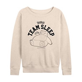 Women's Pokemon Snorlax Team Sleep French Terry Long Sleeve Tee