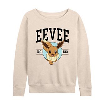 Women's Pokemon Eevee Collegiate French Terry Long Sleeve Tee