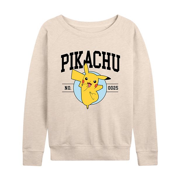 Women's Pokemon Pikachu Collegiate French Terry Long Sleeve Tee
