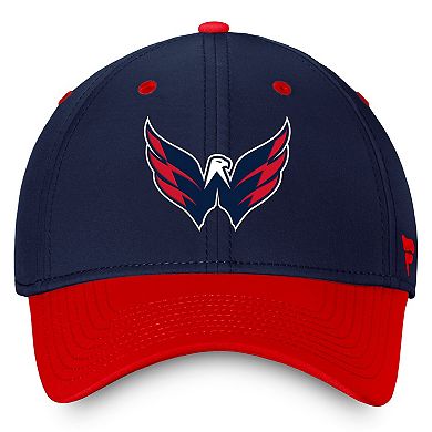Men's Fanatics Branded Navy/Red Washington Capitals Authentic Pro Rink Two-Tone Flex Hat