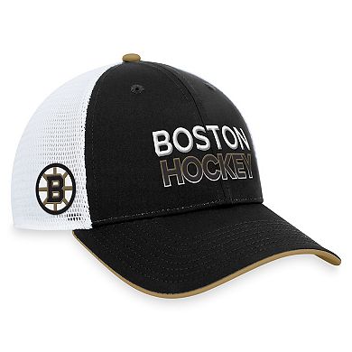 Men's Fanatics Branded Black Boston Bruins Authentic Pro Rink Trucker ...