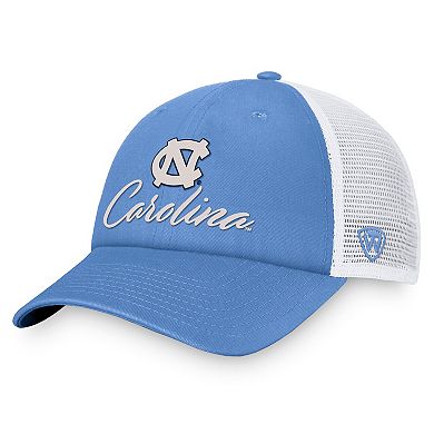 Women's Top of the World Carolina Blue/White North Carolina Tar Heels Charm Trucker Adjustable Hat