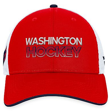 Men's Fanatics Branded Red Washington Capitals Authentic Pro Rink Trucker Adjustable Hat