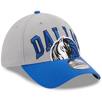 Men's New Era Gray/Blue Dallas Mavericks Tip-Off Two-Tone 39THIRTY Flex Hat