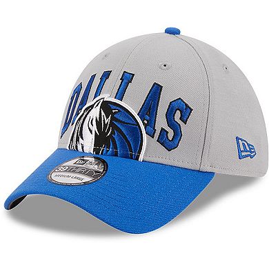 Men's New Era Gray/Blue Dallas Mavericks Tip-Off Two-Tone 39THIRTY Flex Hat