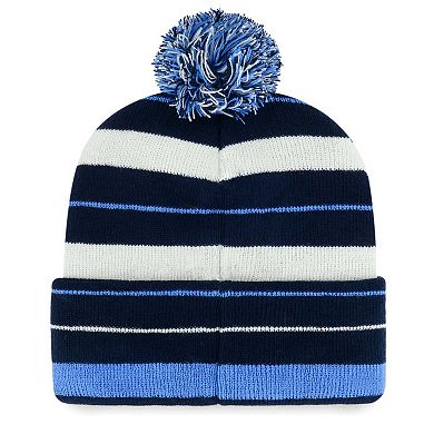 Men's '47 Navy Tennessee Titans Powerline Cuffed Knit Hat with Pom