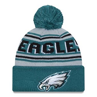 Men's New Era Midnight Green Philadelphia Eagles Main Cuffed Knit Hat with Pom