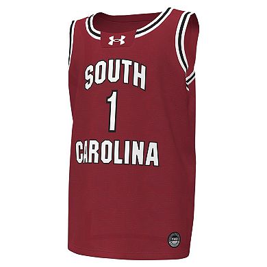 Youth Under Armour #1 Garnet South Carolina Gamecocks Replica Basketball Jersey