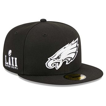 Men's New Era Black Philadelphia Eagles Main Patch 59FIFTY Fitted Hat