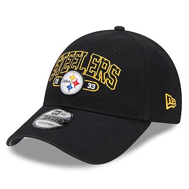 Youth New Era Black Pittsburgh Steelers Outline 9FORTY Adjustable Hat