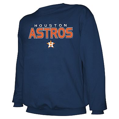 Men's Stitches  Navy Houston Astros Pullover Sweatshirt