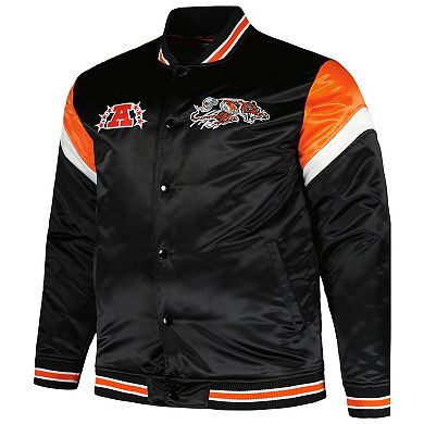 Men's Mitchell & Ness Black Cincinnati Bengals Big & Tall Satin Full ...