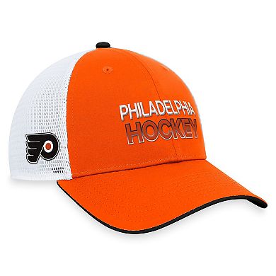 Men's Fanatics Branded  Orange Philadelphia Flyers Authentic Pro Rink Trucker Adjustable Hat