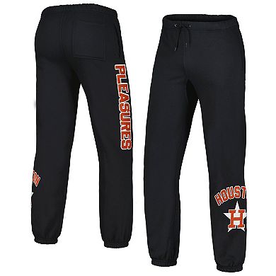 Men's PLEASURES Black Houston Astros Opening Day Sweatpants
