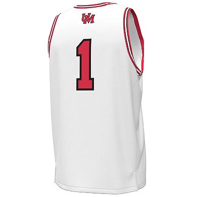 Men's Under Armour #1 White Maryland Terrapins Throwback Replica Basketball Jersey