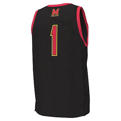 Men's Under Armour #1 Black Maryland Terrapins Replica Basketball Jersey