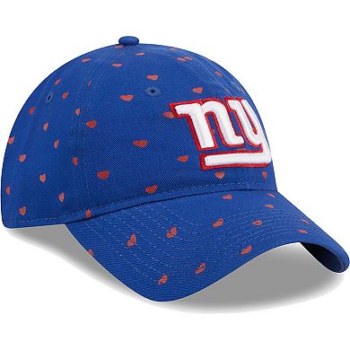 Girls Youth New Era  Royal New York Giants Hearts 9TWENTY Adjustable Hat