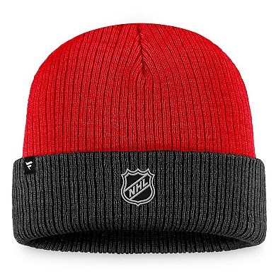 Men's Fanatics Branded  Red/Black Ottawa Senators Heritage Vintage Cuffed Knit Hat