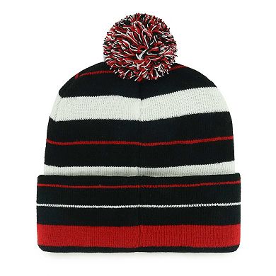 Men's '47 Black Atlanta Falcons Powerline Cuffed Knit Hat with Pom