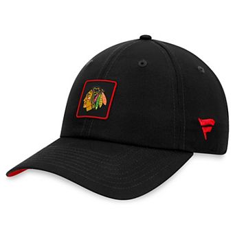 Men's Fanatics Branded Black Chicago Blackhawks Authentic Pro Rink Adjustable Hat
