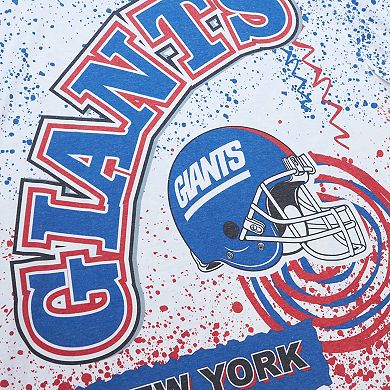 Men's Mitchell & Ness White New York Giants Big & Tall Allover Print T-Shirt