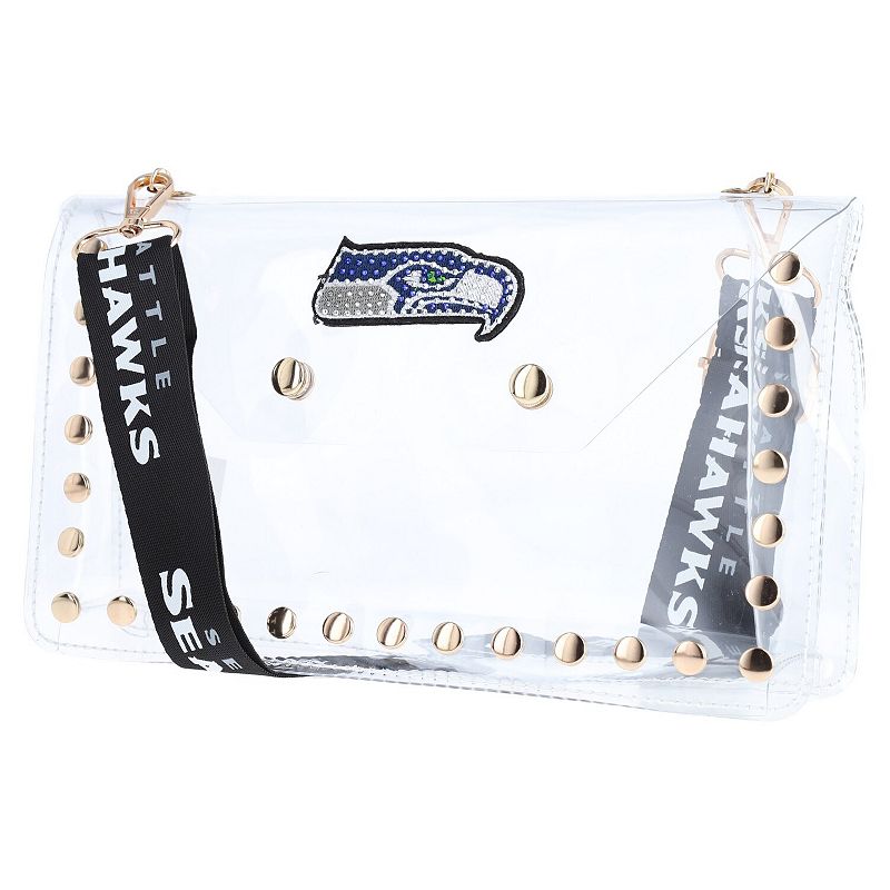 Cuce Seattle Seahawks Crystal Clear Envelope Crossbody Bag, Team