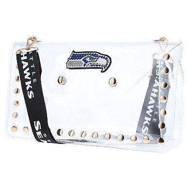 Cuce Seattle Seahawks Crystal Clear Envelope Crossbody Bag