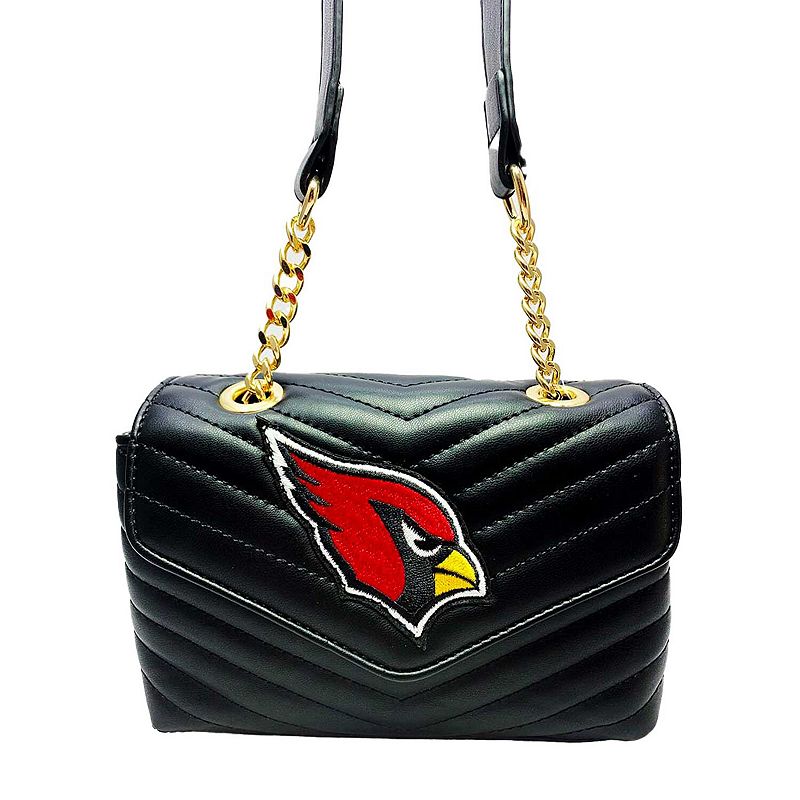 Cuce Arizona Cardinals Quilted Crossbody Purse, Black