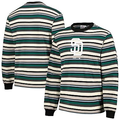Men's PLEASURES Cream/Green San Diego Padres Ballpark Long Sleeve T-Shirt