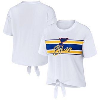 Women's WEAR by Erin Andrews White St. Louis Blues Front Knot T-Shirt