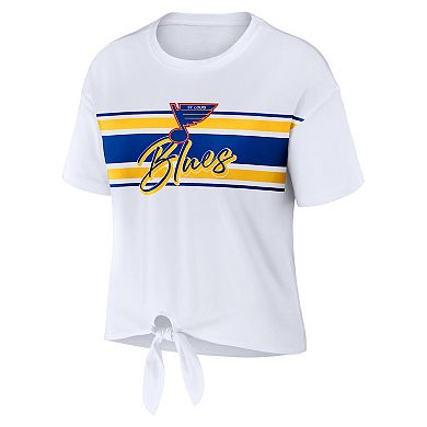 Women's WEAR by Erin Andrews White St. Louis Blues Front Knot T-Shirt