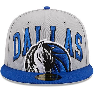 Men's New Era Gray/Blue Dallas Mavericks Tip-Off Two-Tone 59FIFTY Fitted Hat