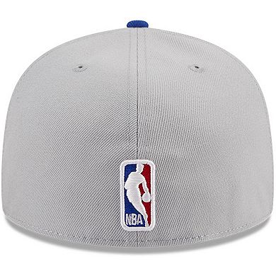 Men's New Era Gray/Blue Dallas Mavericks Tip-Off Two-Tone 59FIFTY Fitted Hat