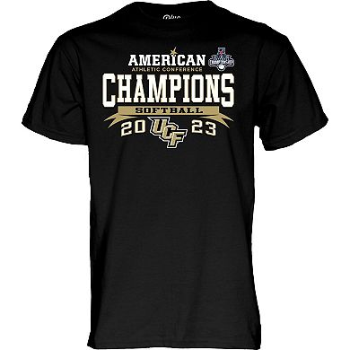 Men's Blue 84  Black UCF Knights 2023 AAC Softball Conference Tournament Champions Locker Room T-Shirt